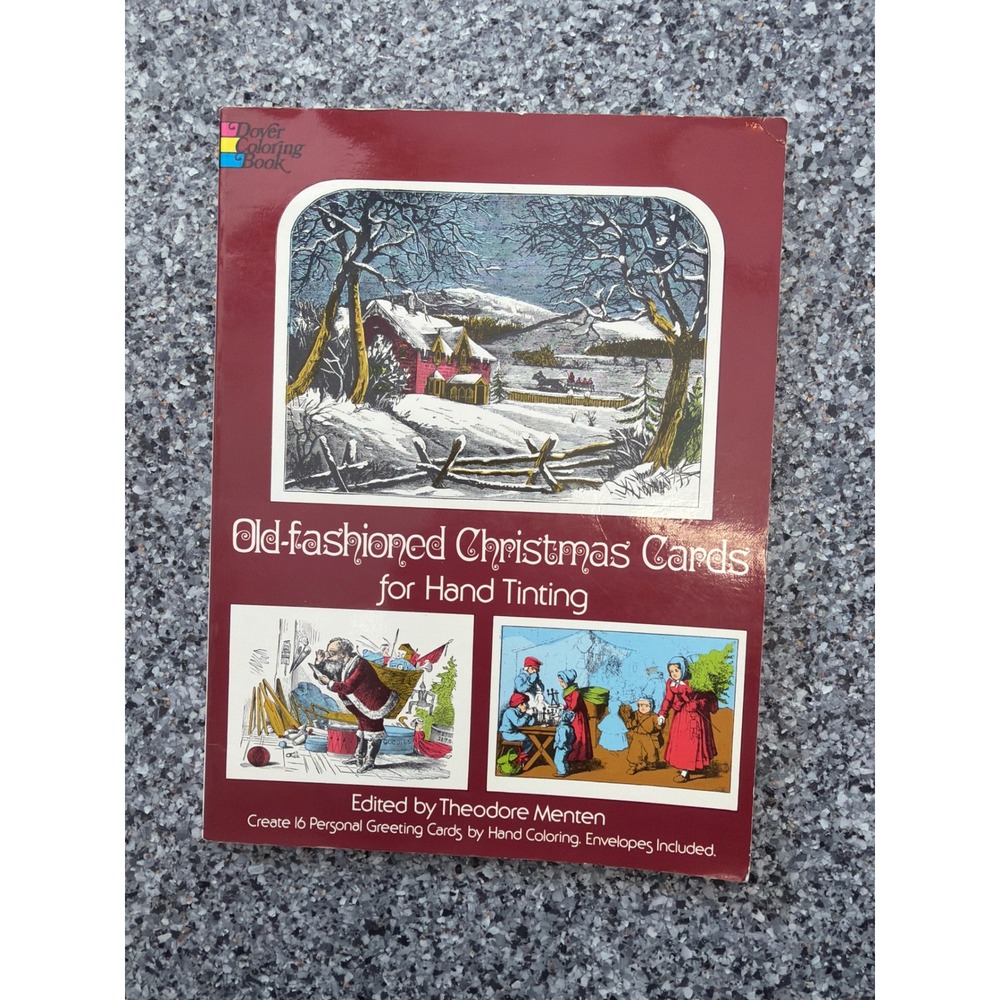 Dover‎ Old-fashioned Christmas Cards for Hand Tinting Theodore Menten 16 Cards